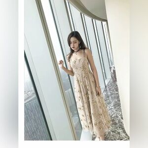 Bling lace two layer party dress